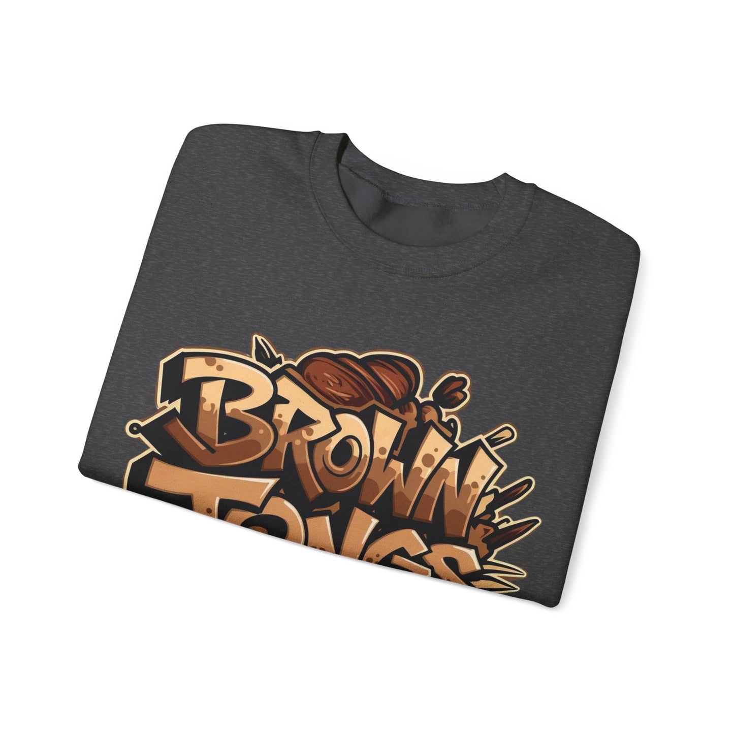 Brown Tongs- Crewneck Sweater