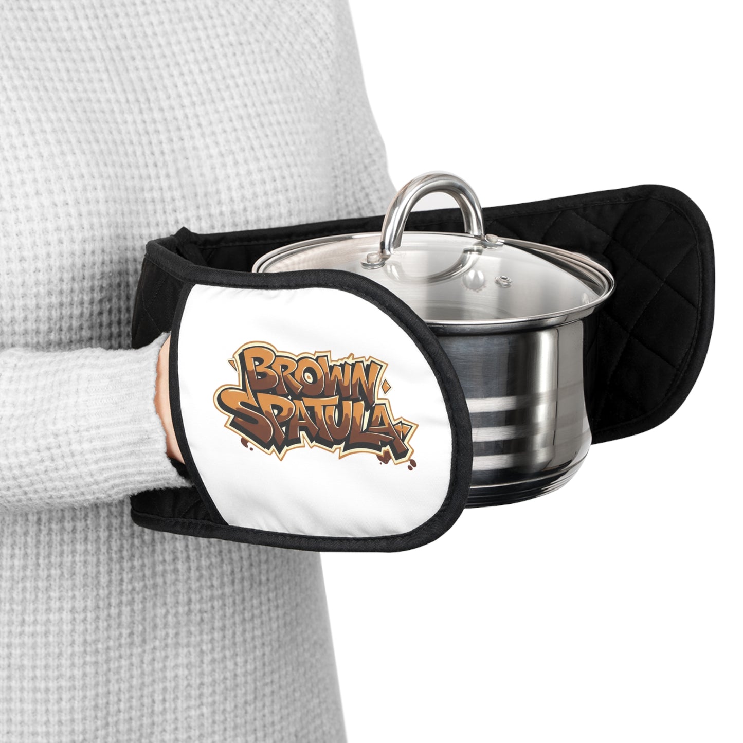 Oven Mitts- feat Brown Tongs & Spatula