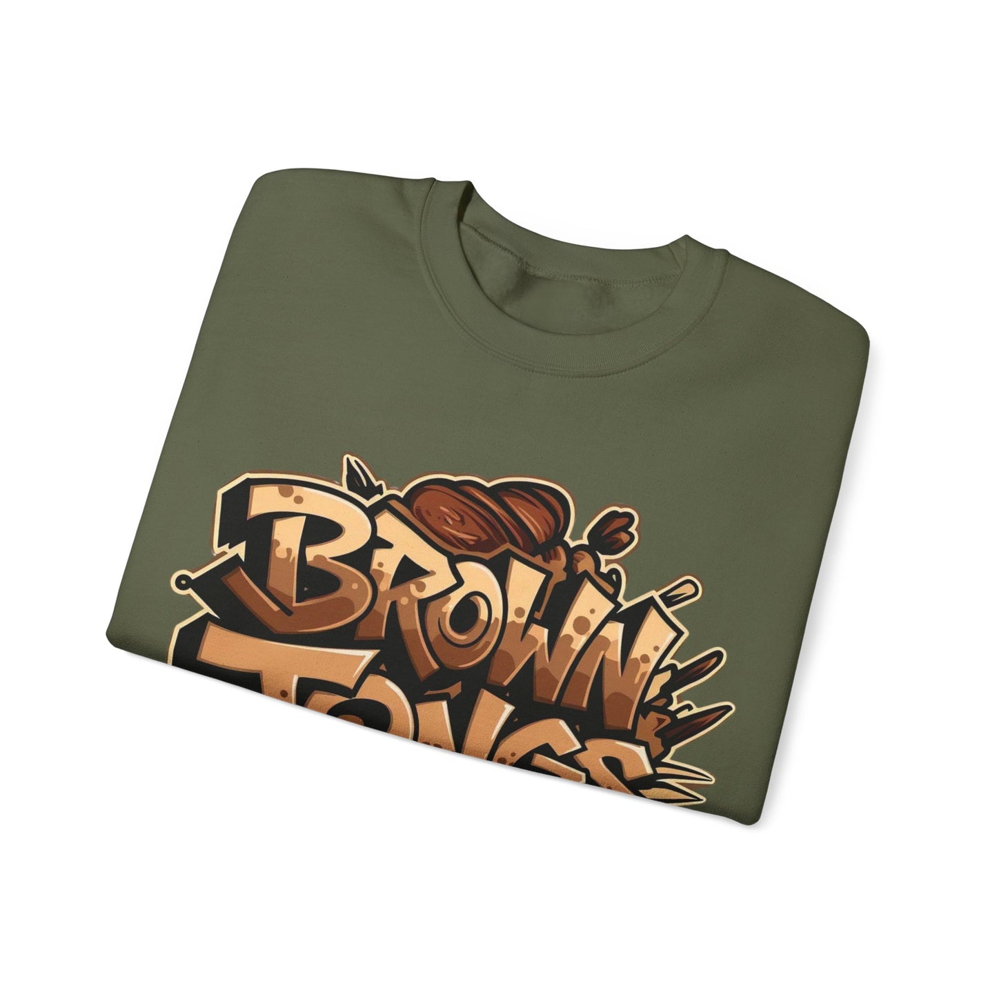 Brown Tongs- Crewneck Sweater