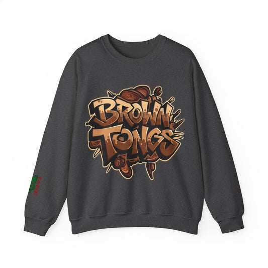 Brown Tongs- Crewneck Sweater