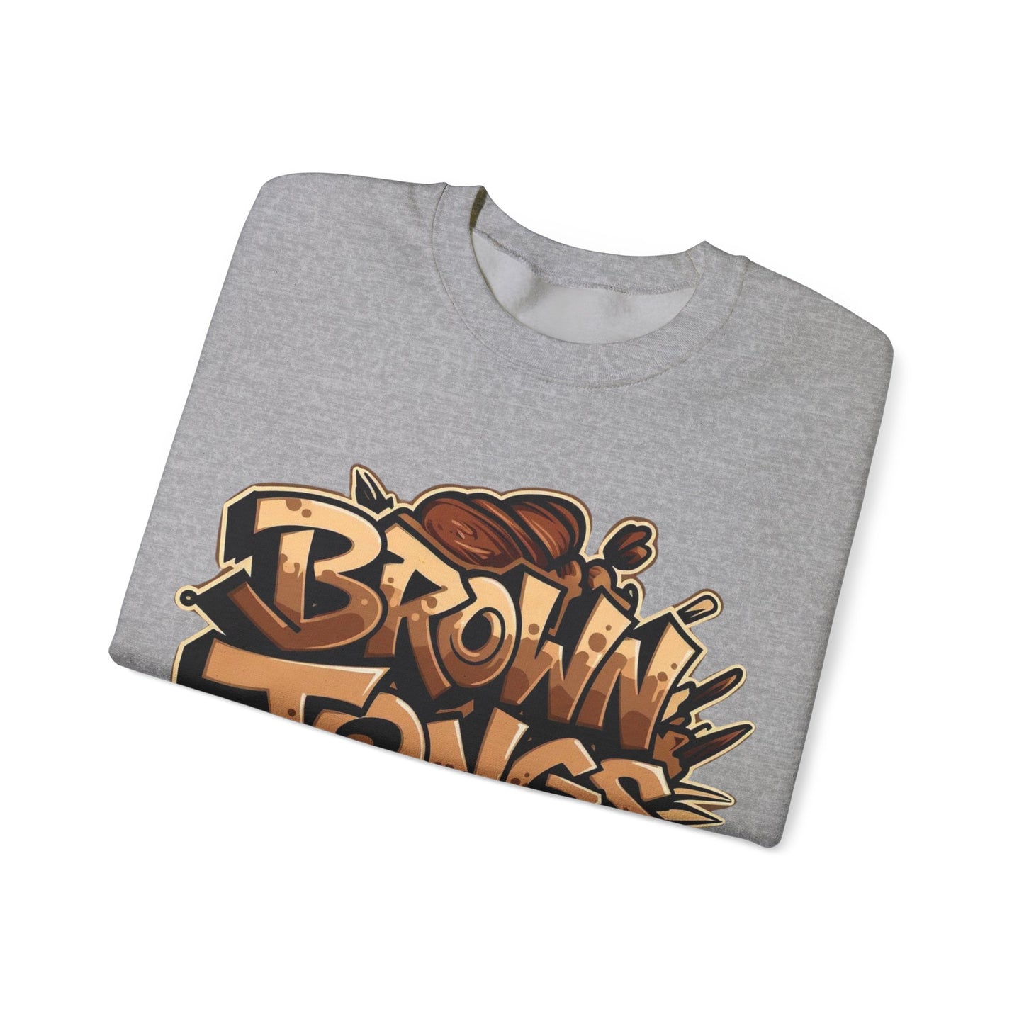 Brown Tongs- Crewneck Sweater
